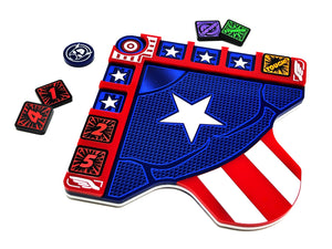 Captain America Themed Hero board for Marvel Champions LCG compatible, (Tokens NOT Included)