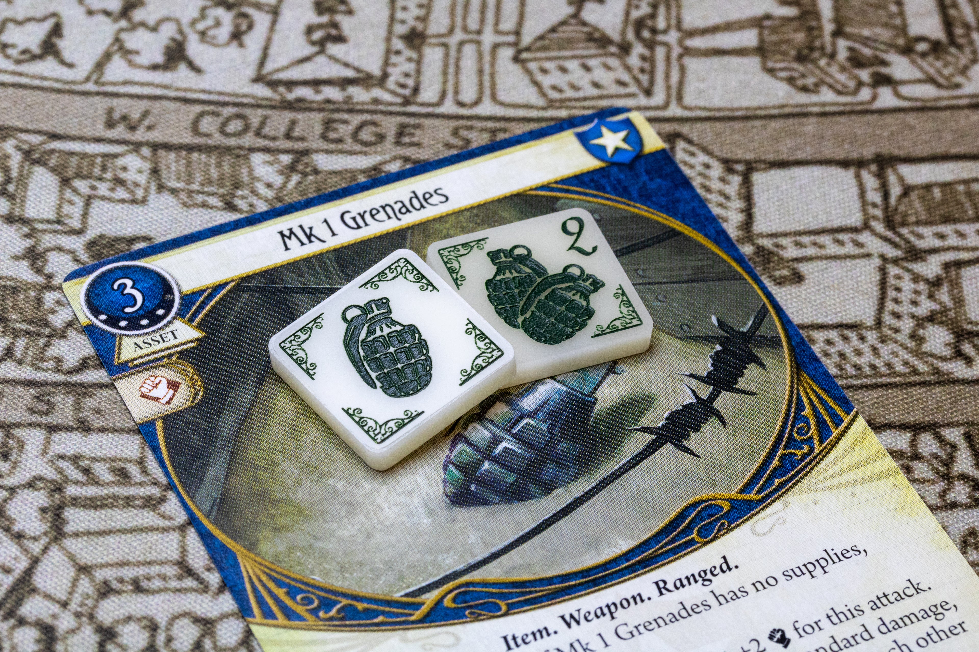 MK1 Hand Grenade Tokens for Arkham Horror LCG