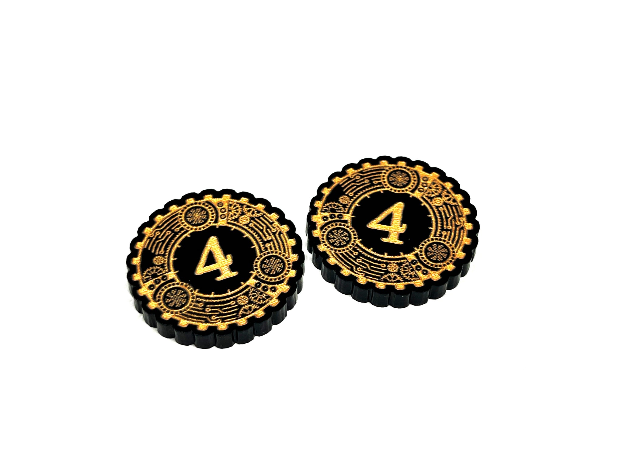 2 x 3/4 Steam Counter Tokens (double sided) for Flesh and Blood TCG