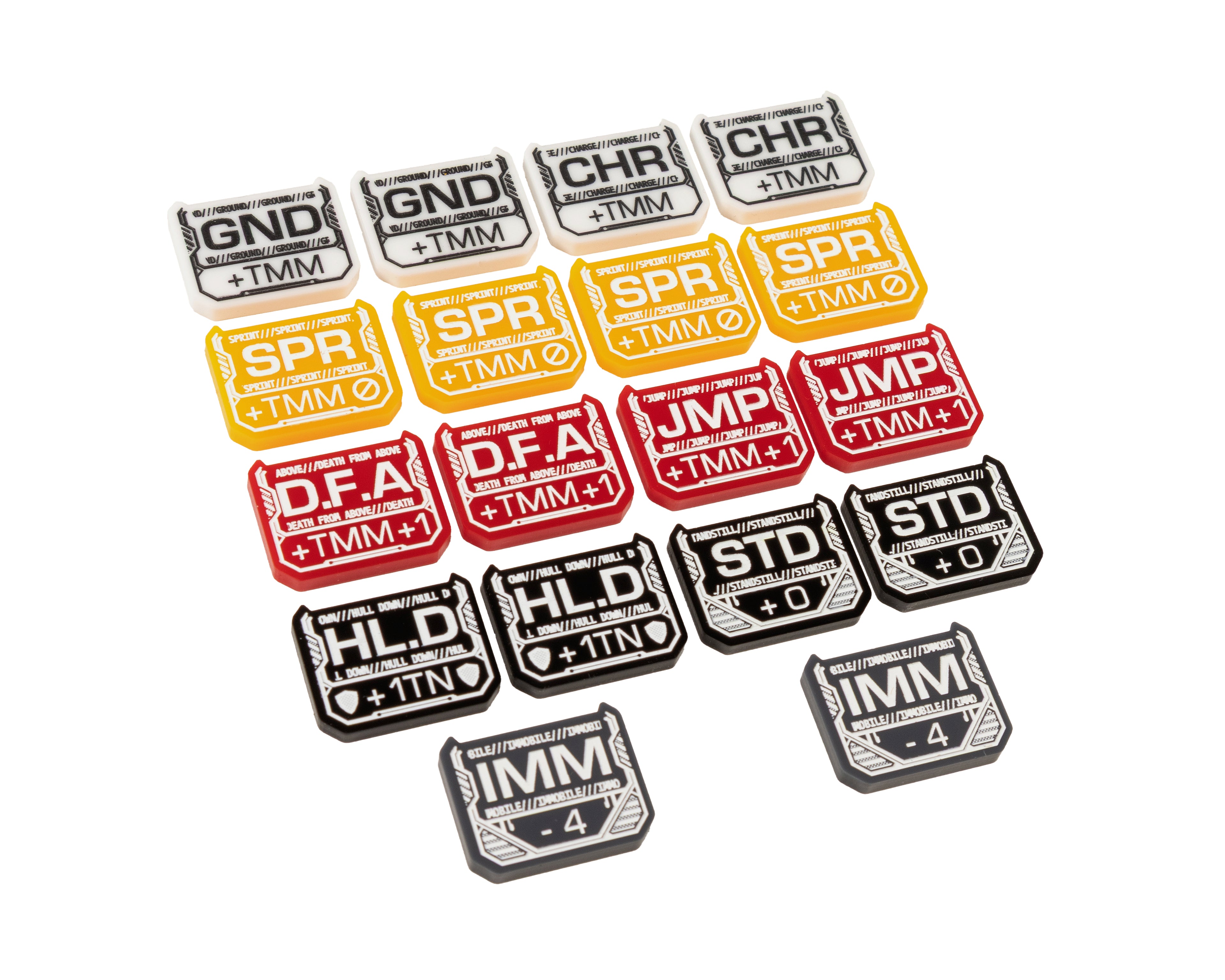 Movement Token Set for BattleTech: Alpha Strike