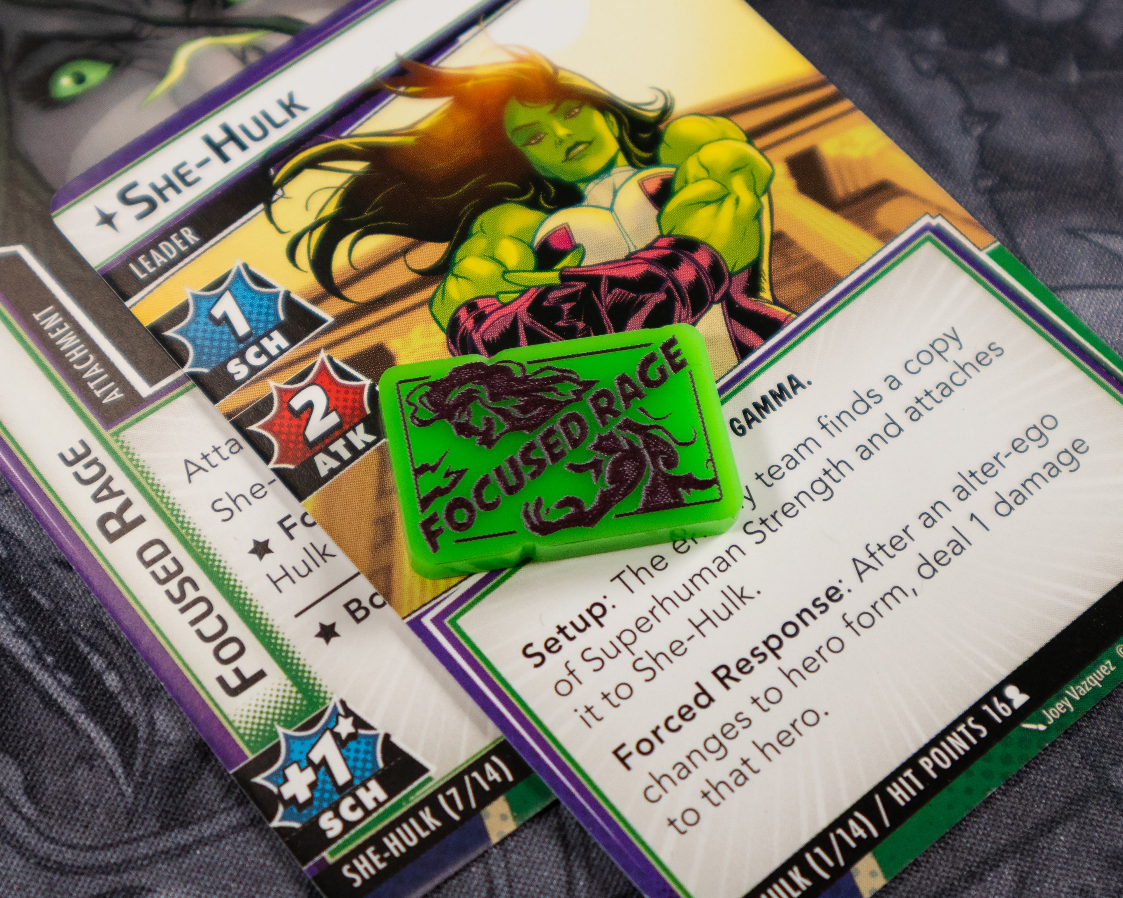 Focused Rage and Superhuman Strength Tokens - She Hulk