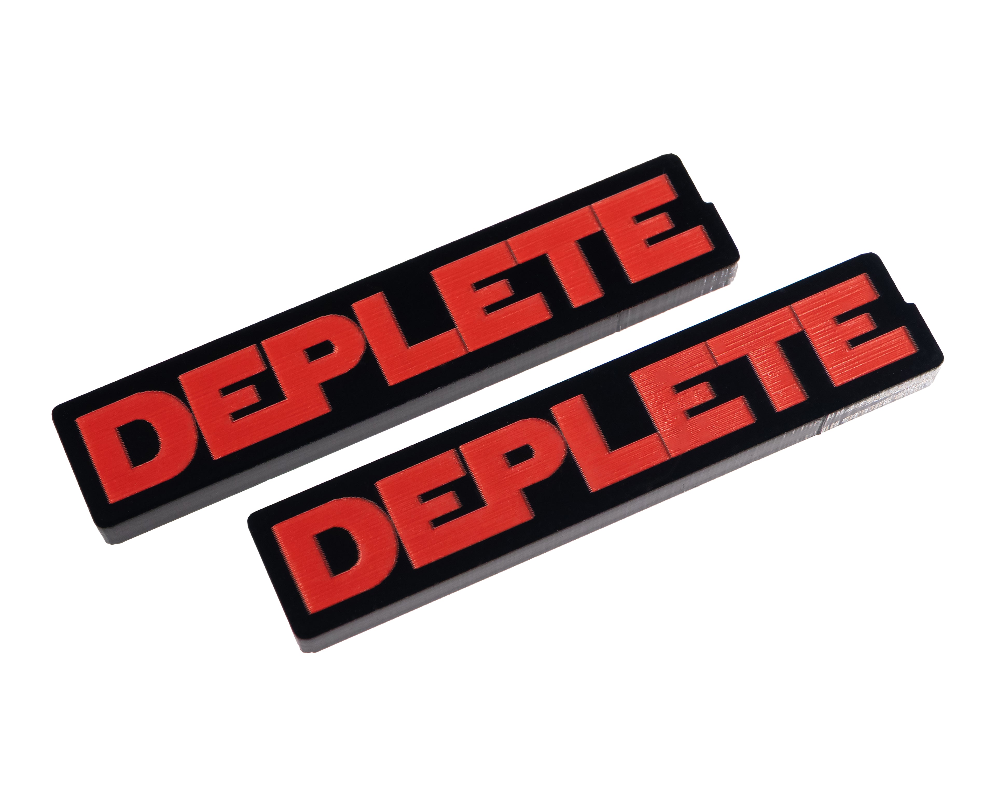 2 x Deplete Tokens - Text Series (Single Sided)