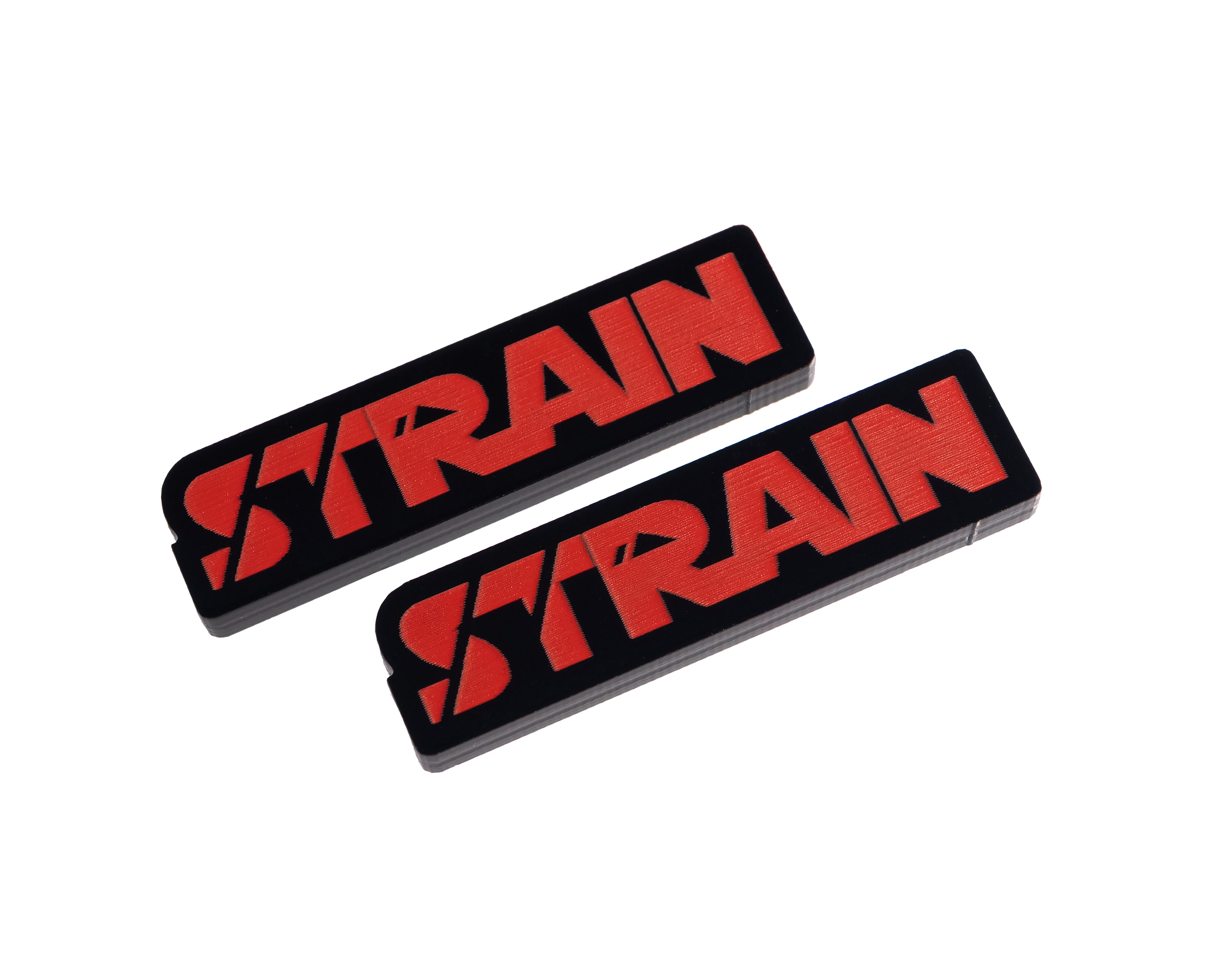2 x Strain Tokens - Text Series (Single Sided)