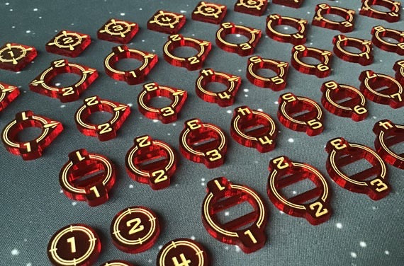 Arc ID Token Set - Small Set - Numbers - Star Wars X-Wing compatible