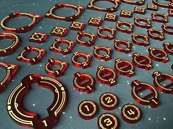 Arc ID Token Set - Large Set - Numbers - Star Wars X-Wing compatible