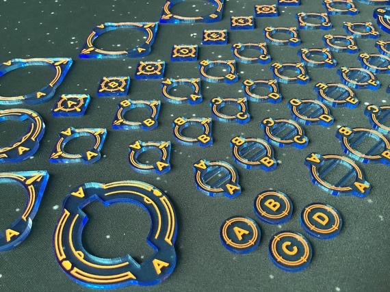 Arc ID Token Set - Large Set - Letters - Star Wars X-Wing compatible