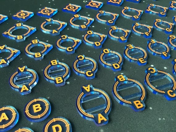 Arc ID Token Set - Small Set - Letters - Star Wars X-Wing compatible