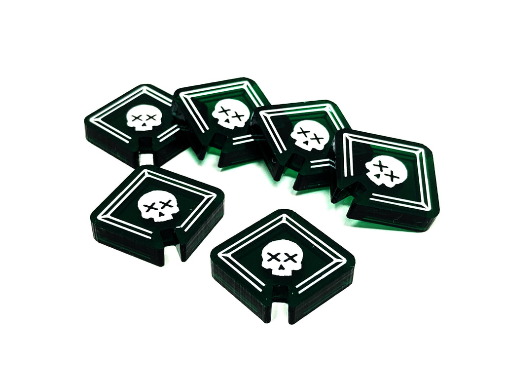 Poison Condition Token set compatible with Gloomhaven and Jaws of the Lion, Double Sided