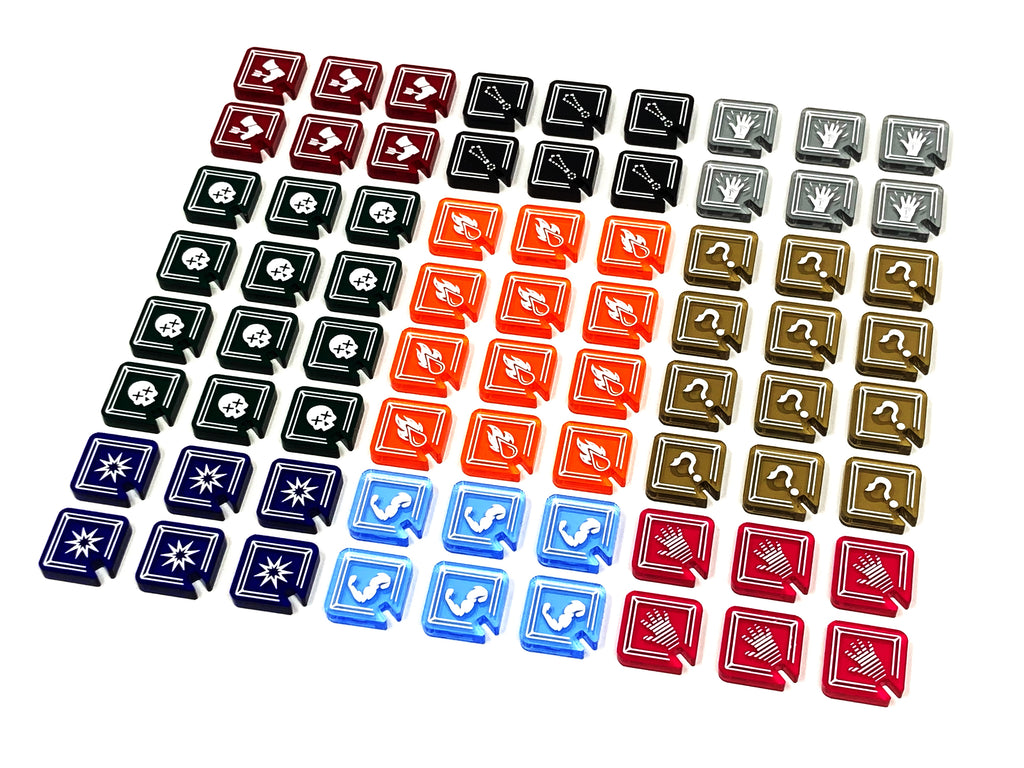 Condition Token set compatible with Gloomhaven and Jaws of the Lion, Double Sided
