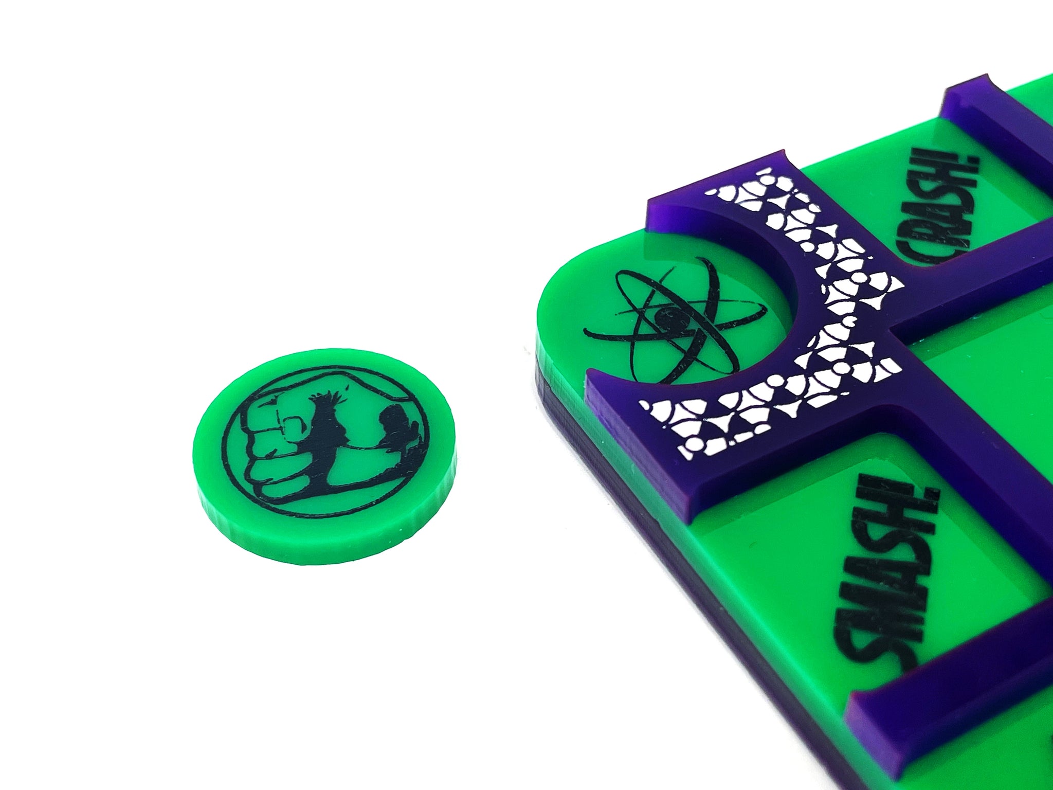 Hulk/She-Hulk Themed Hero board for Marvel Champions LCG compatible, (Tokens NOT Included)
