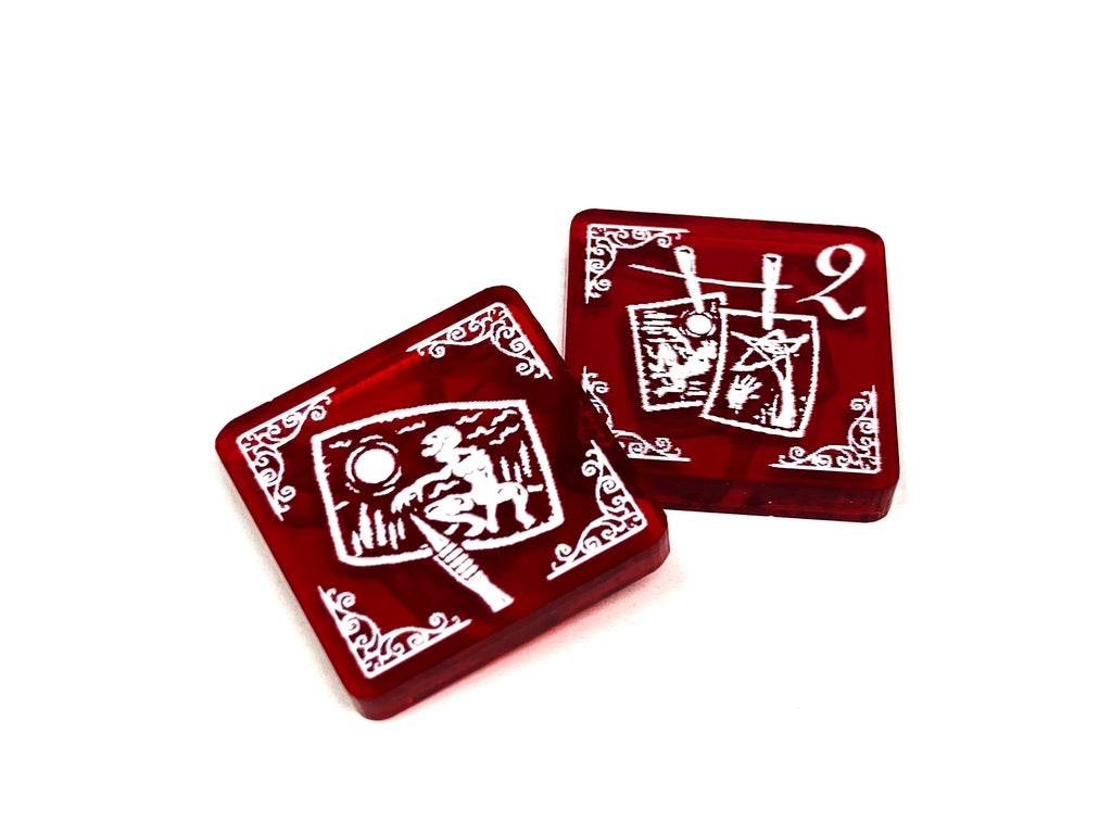 2 x Evidence Tokens for Arkham Horror LCG (double sided)