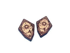 2 x Willpower 3/4 Negative Stat Modifier Tokens - Lord Of The Rings LCG, Solid Mahogany (double sided)