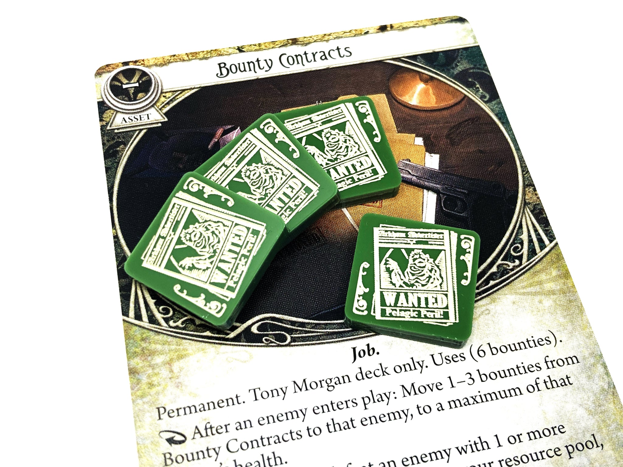 9 x Bounty Tokens for Arkham Horror LCG (double sided)