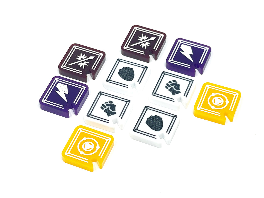 Modifier Token set compatible with Gloomhaven, Jaws of the Lion and Frosthaven, Double Sided