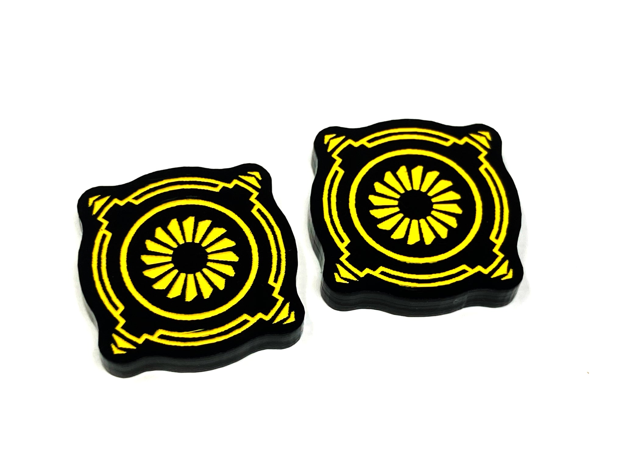 2 x Configuration Charge Tokens - Black Series (Double Sided)