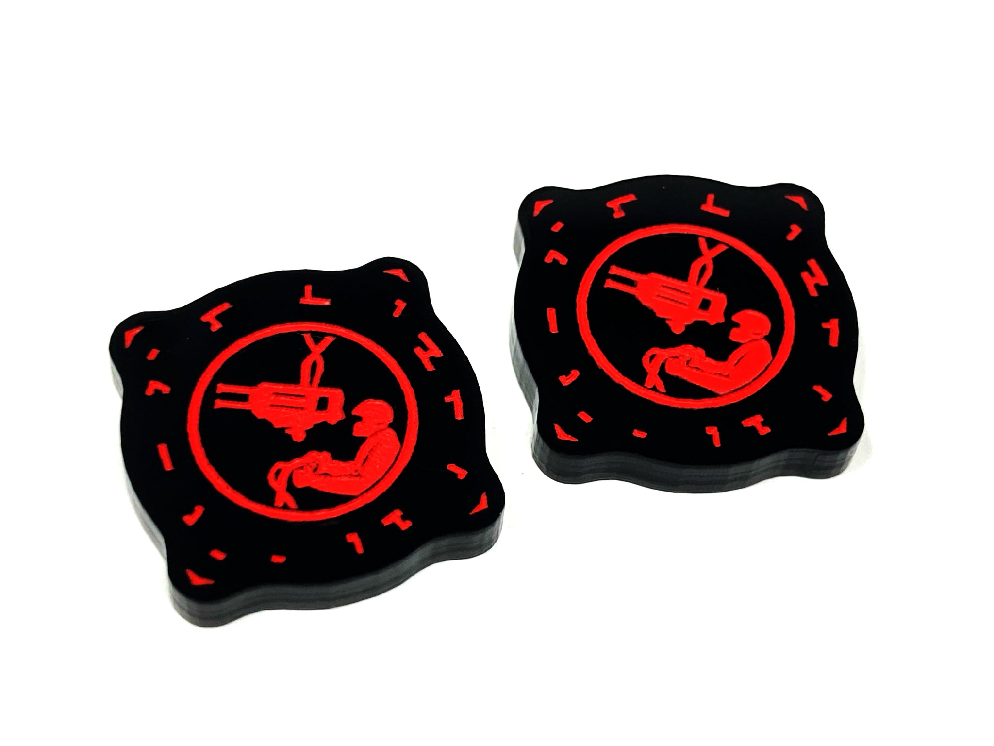 2 x Gunner Charge Tokens - Black Series (Double Sided)