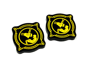 2 x Gunner Charge Tokens - Black Series (Double Sided)
