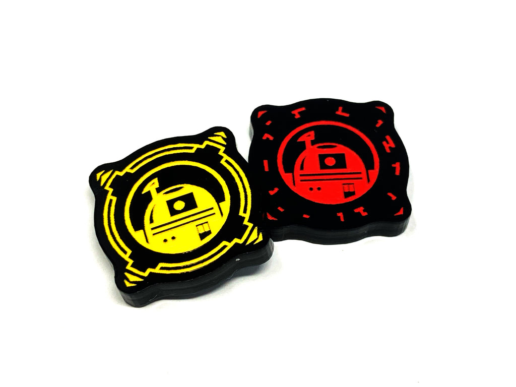 2 x Astromech Charge Tokens - Black Series (Double Sided)
