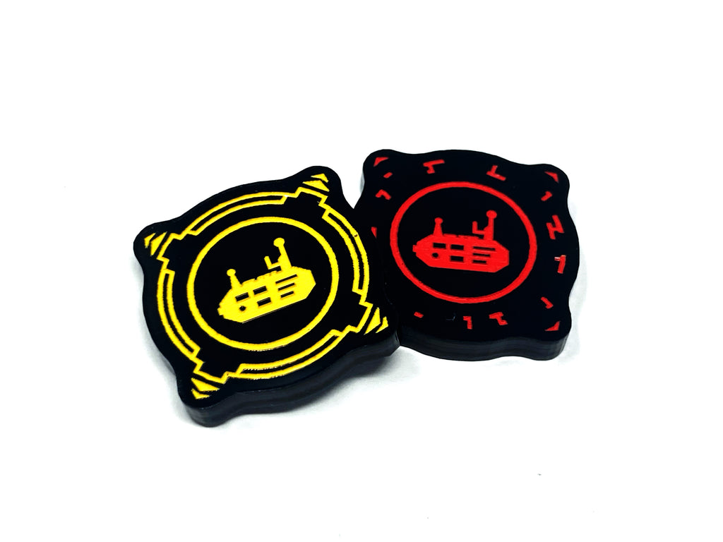 2 x Tech Charge Tokens - Black Series (Double Sided)
