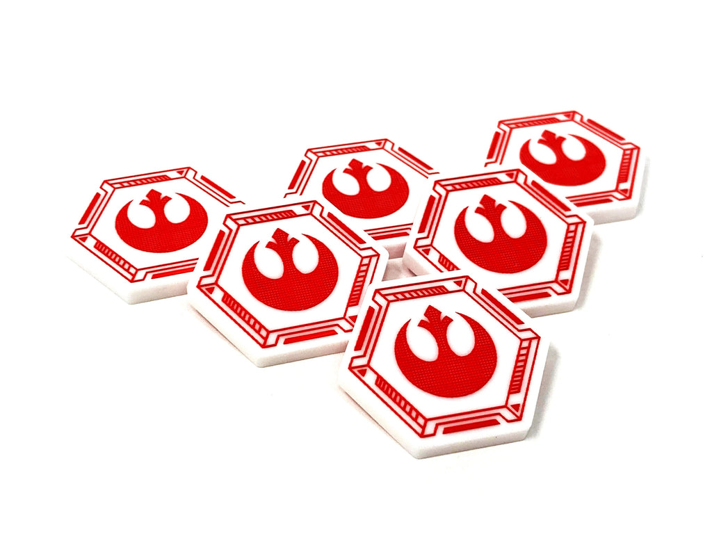 6 x Rebel Loyalty tokens for Star Wars Rebellion