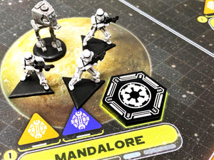 6 x Imperial Loyalty / Subjugation tokens for Star Wars Rebellion