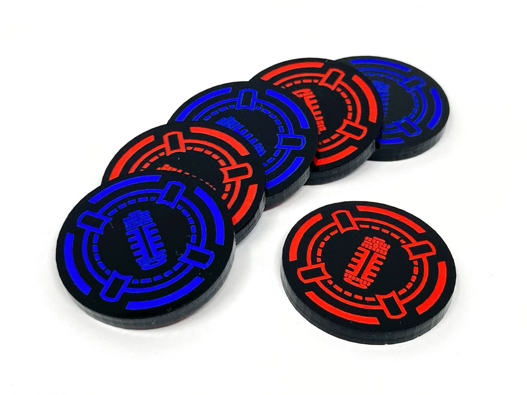 6 x Dioxis Mines tokens (double sided) for SW Legion