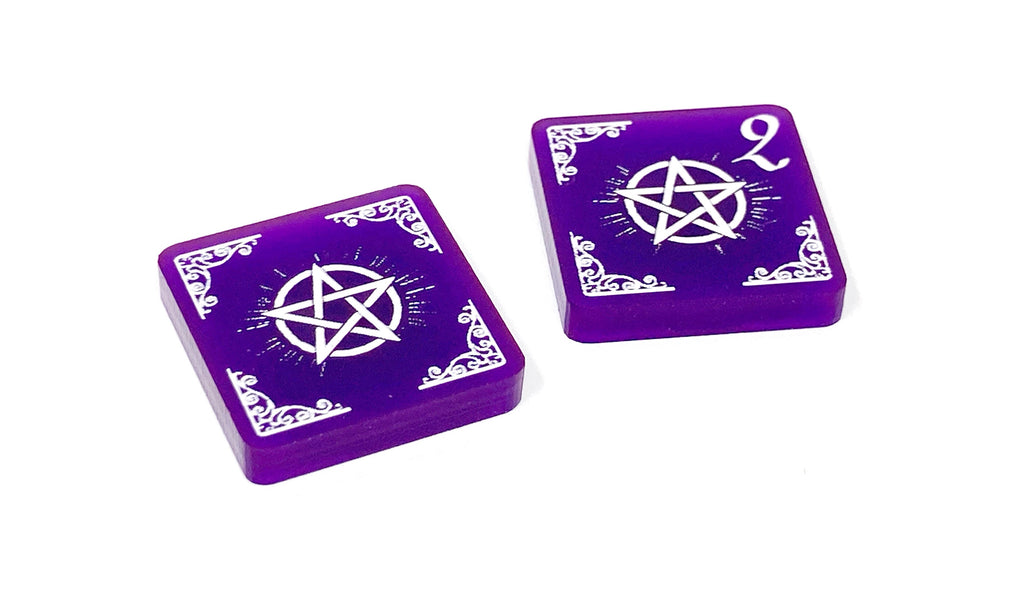 2 x Charge tokens (double sided) for Arkham Horror LCG