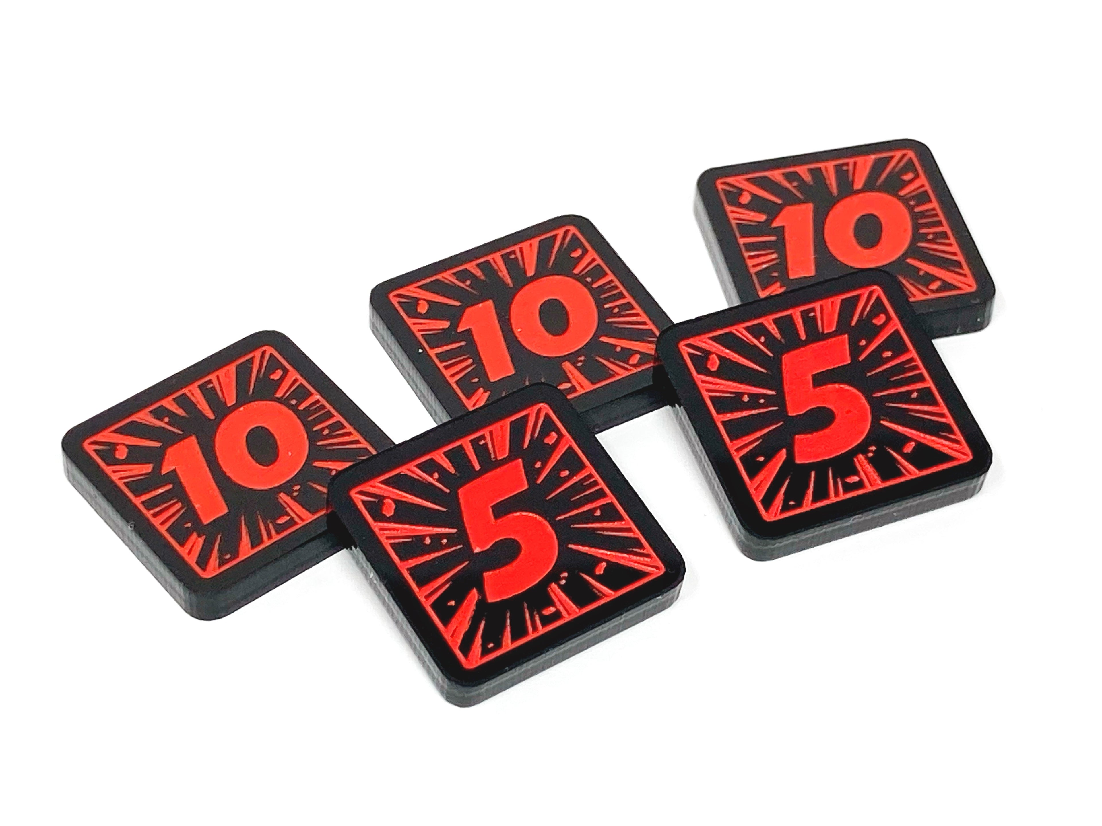 5/10 Damage Tokens - Red