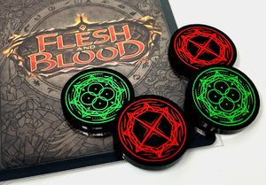 2 x Usage Tokens (double sided) for Flesh and Blood TCG