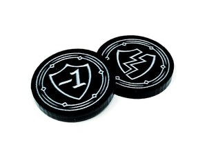2 x Armour modifier Tokens (double sided) for Flesh and Blood TCG