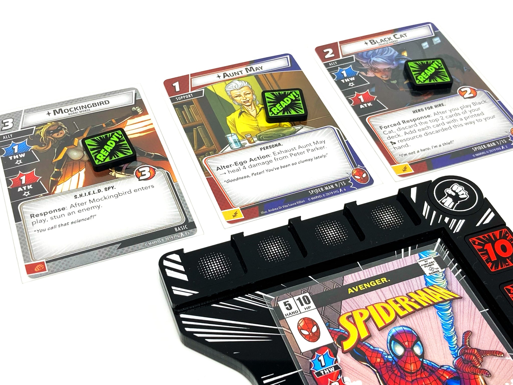 5 x Ready/Exhausted tokens (Double Sided) for Marvel Champions LCG