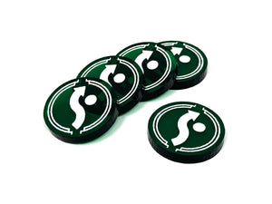 5 x Evade Tokens - Translucent Series (Single Sided)
