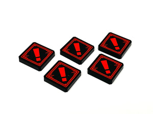 5 x Stress Tokens - Black Series (Single Sided)