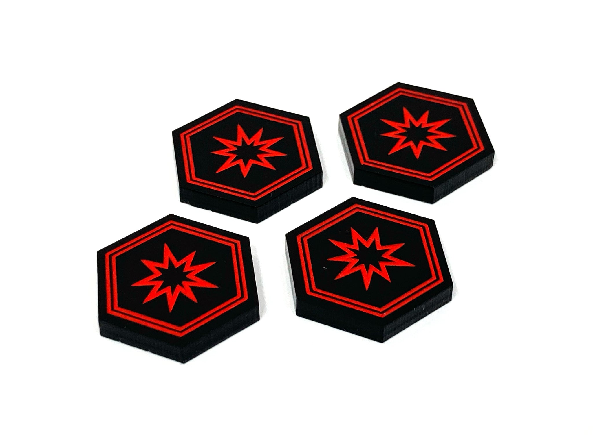 4 x Critical Hit Tokens - Black Series (Single Sided)