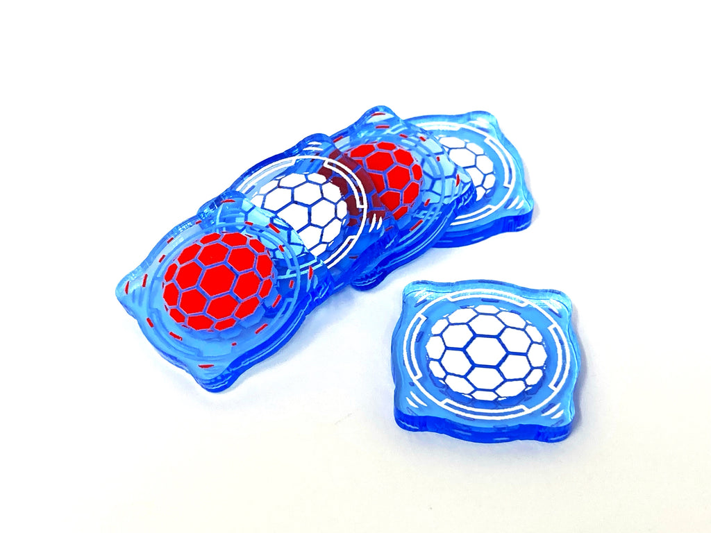 5 x Shield Tokens - Translucent Series (Double Sided)