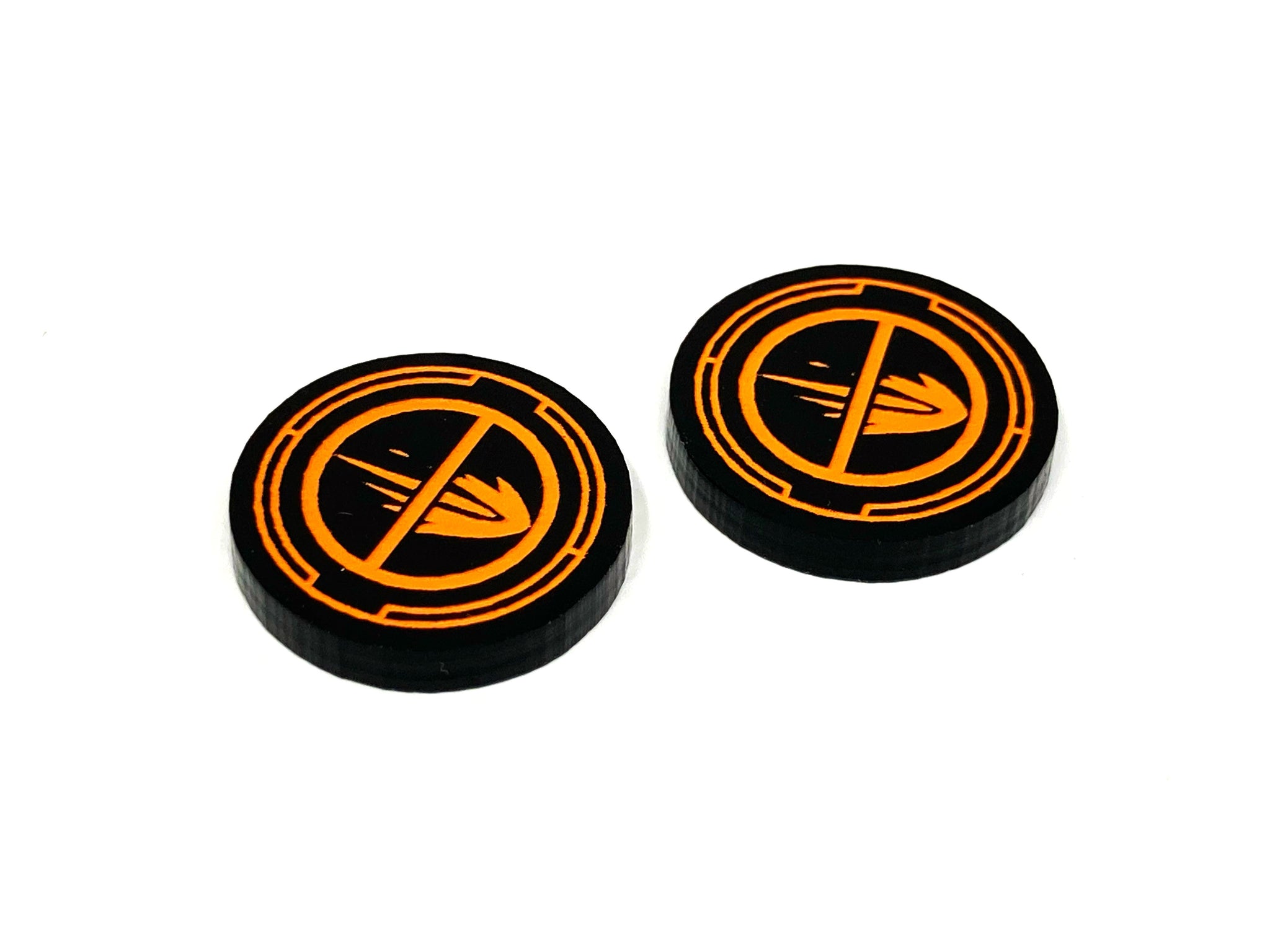 2 x Disarm Tokens - Black Series (single sided)