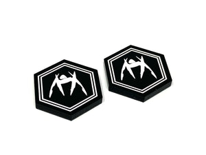 2 x Grappling/Landing Strut Tokens - Black Series (Double Sided)