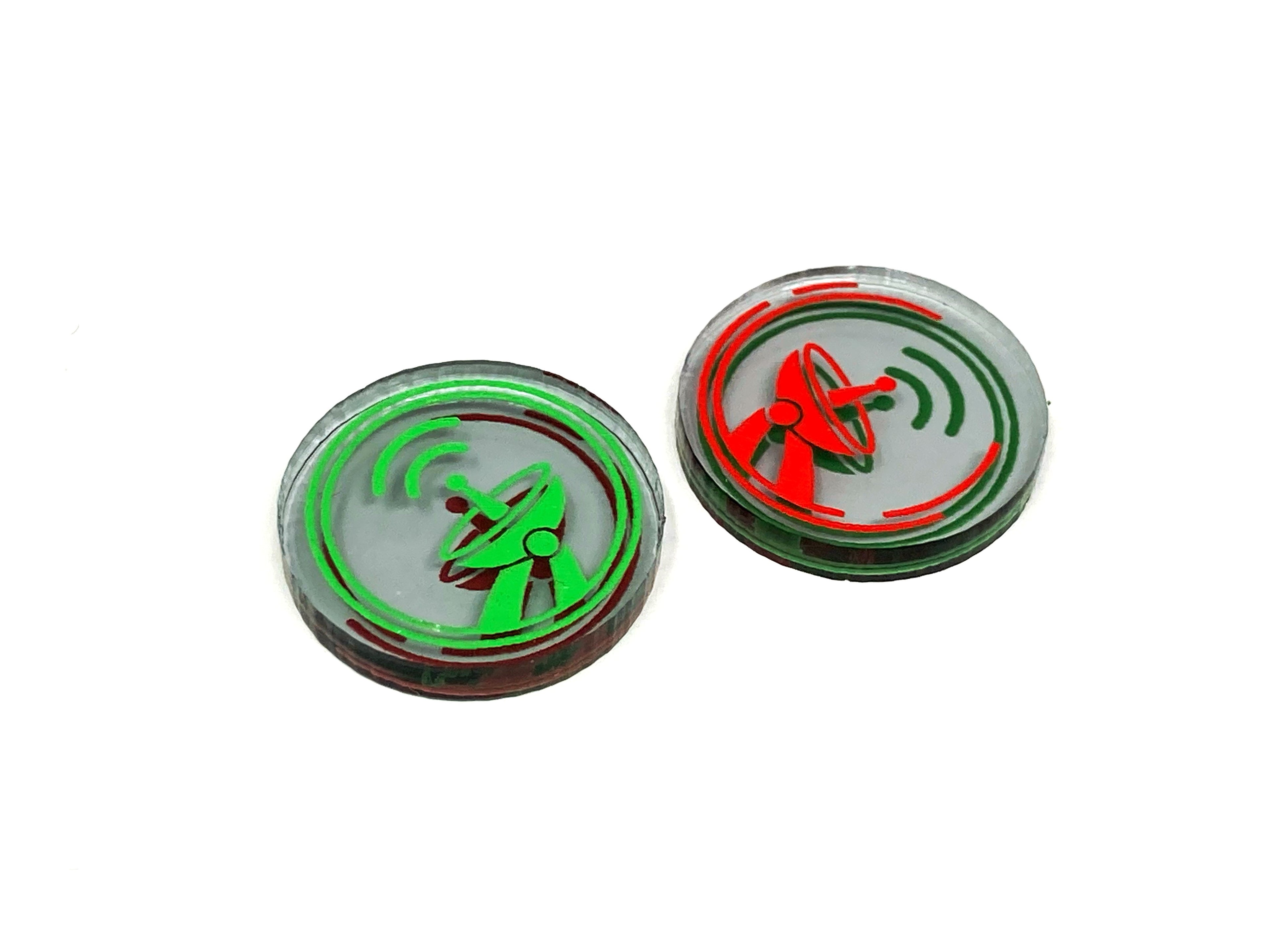 2 x Passive Sensor Tokens - Translucent Series (Double Sided)