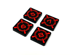 4 x Target Lock Tokens - Black Series (Single Sided)