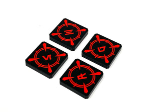 4 x Target Lock Tokens - Black Series (Single Sided)