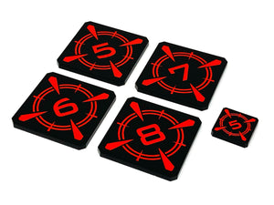 4 x Over-sized Target Locks Tokens