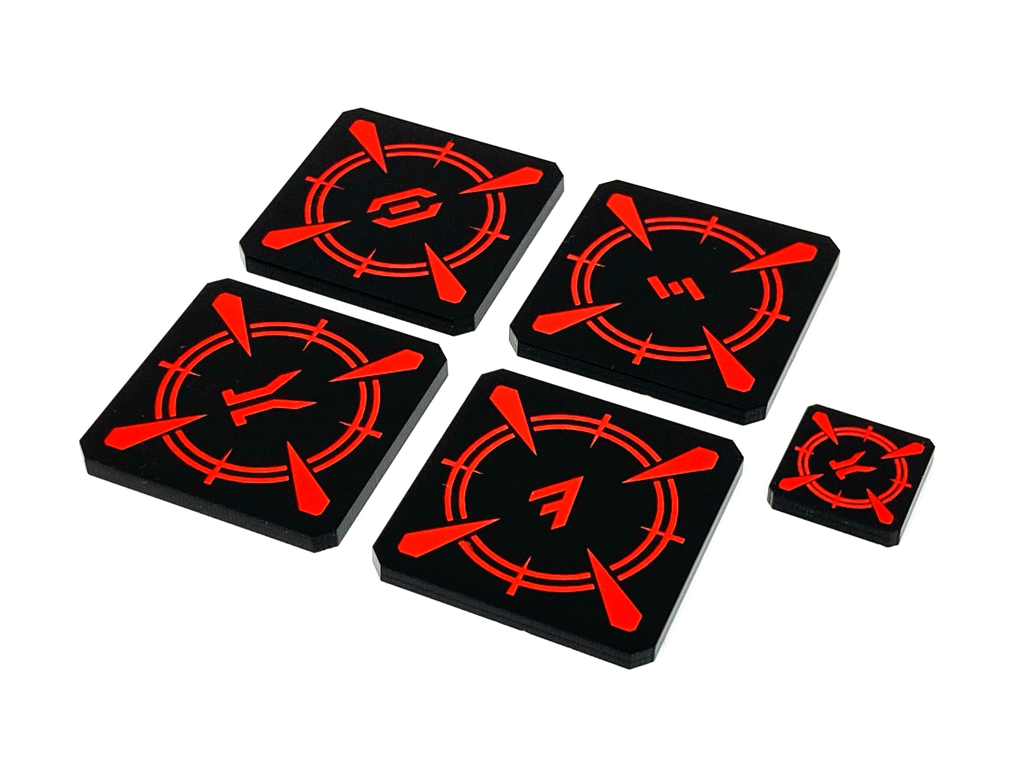 4 x Over-sized Target Locks Tokens