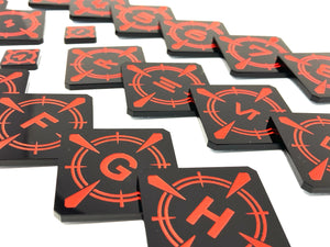 4 x Over-sized Target Locks Tokens