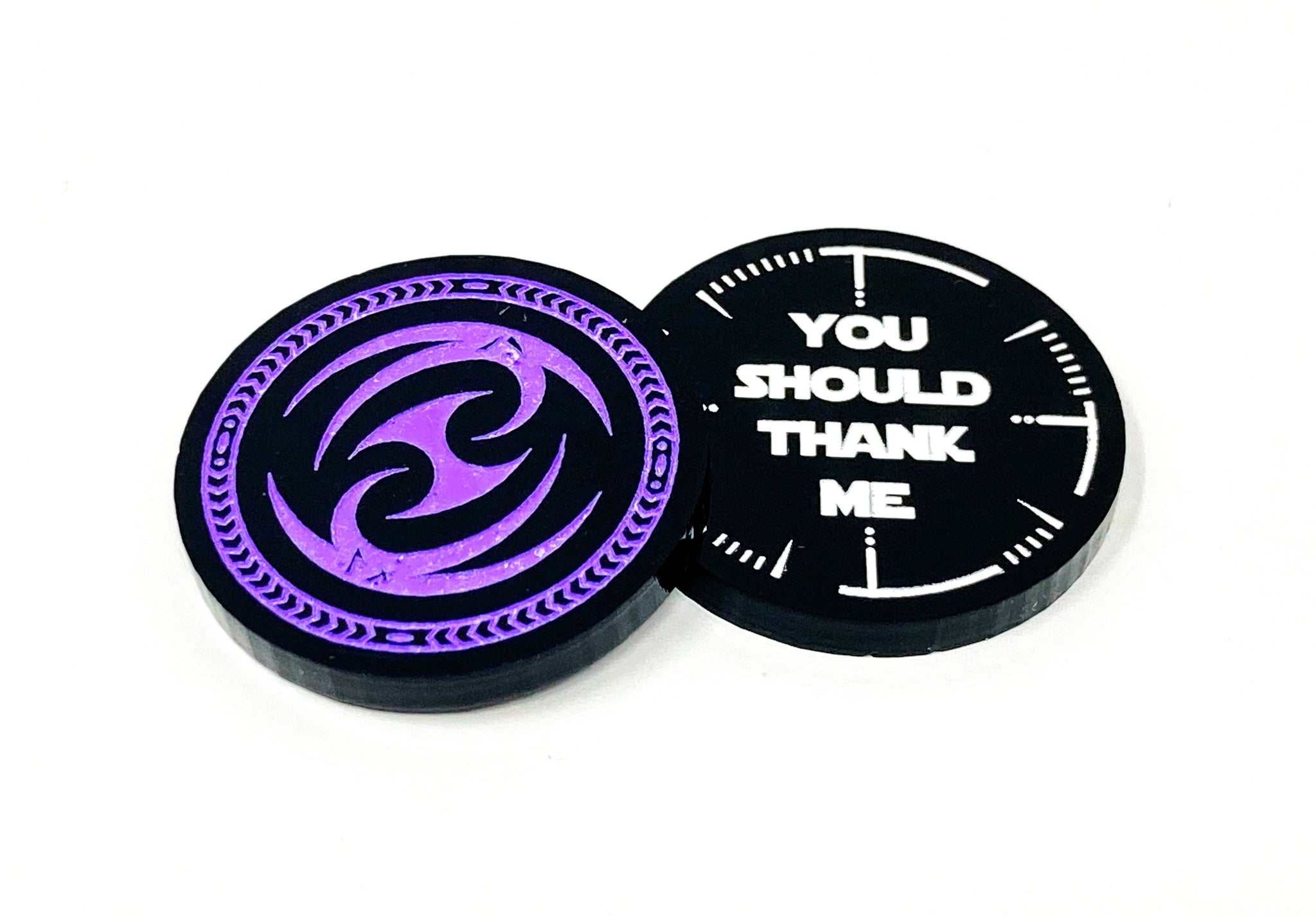 2 x Zam Wesell Condition Tokens - Black Series (Double Sided)