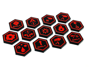 13 x Special Critical Hit Tokens - Black Series (Single Sided)
