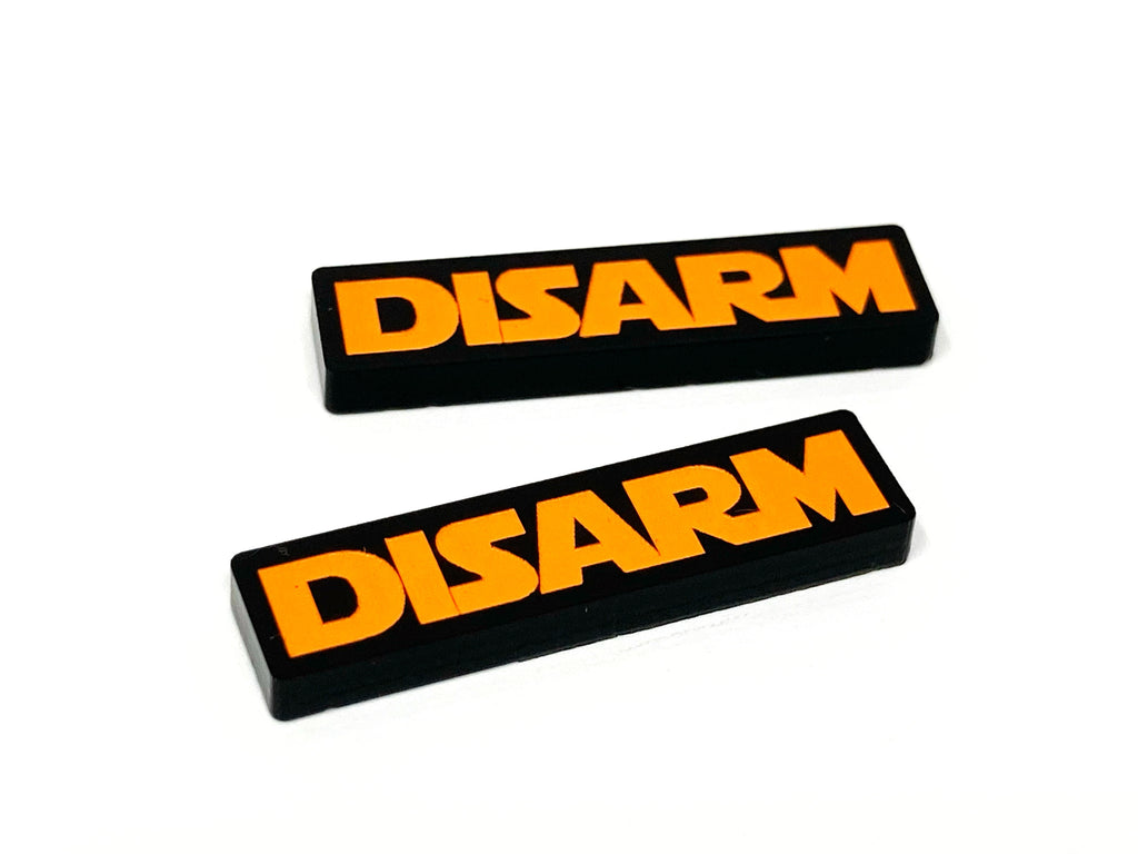 2 x Disarm Tokens - Text Series (Single Sided)