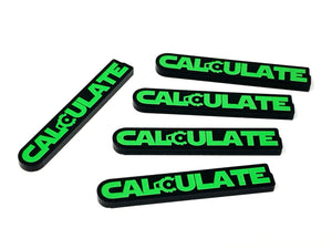 5 x Calculate Tokens - Text Series (Single Sided)