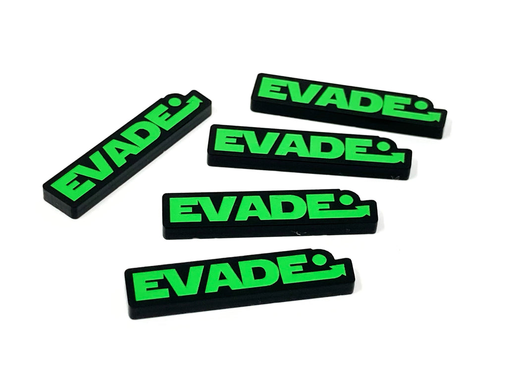 5 x Evade Tokens - Text Series (Single Sided)