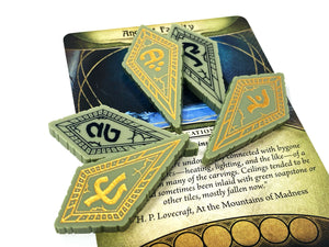 5 x Seal tokens for Edge of the Earth (double sided), Arkham horror LCG