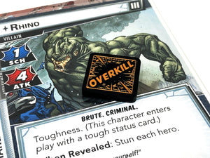 2 x Overkill Tokens (double sided) for Marvel Champions LCG